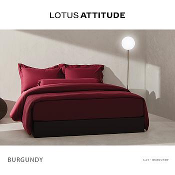 Attitude Bed Sheet Set 3 pcs- Burgundy(106 * 198)cm Brand:Lotus